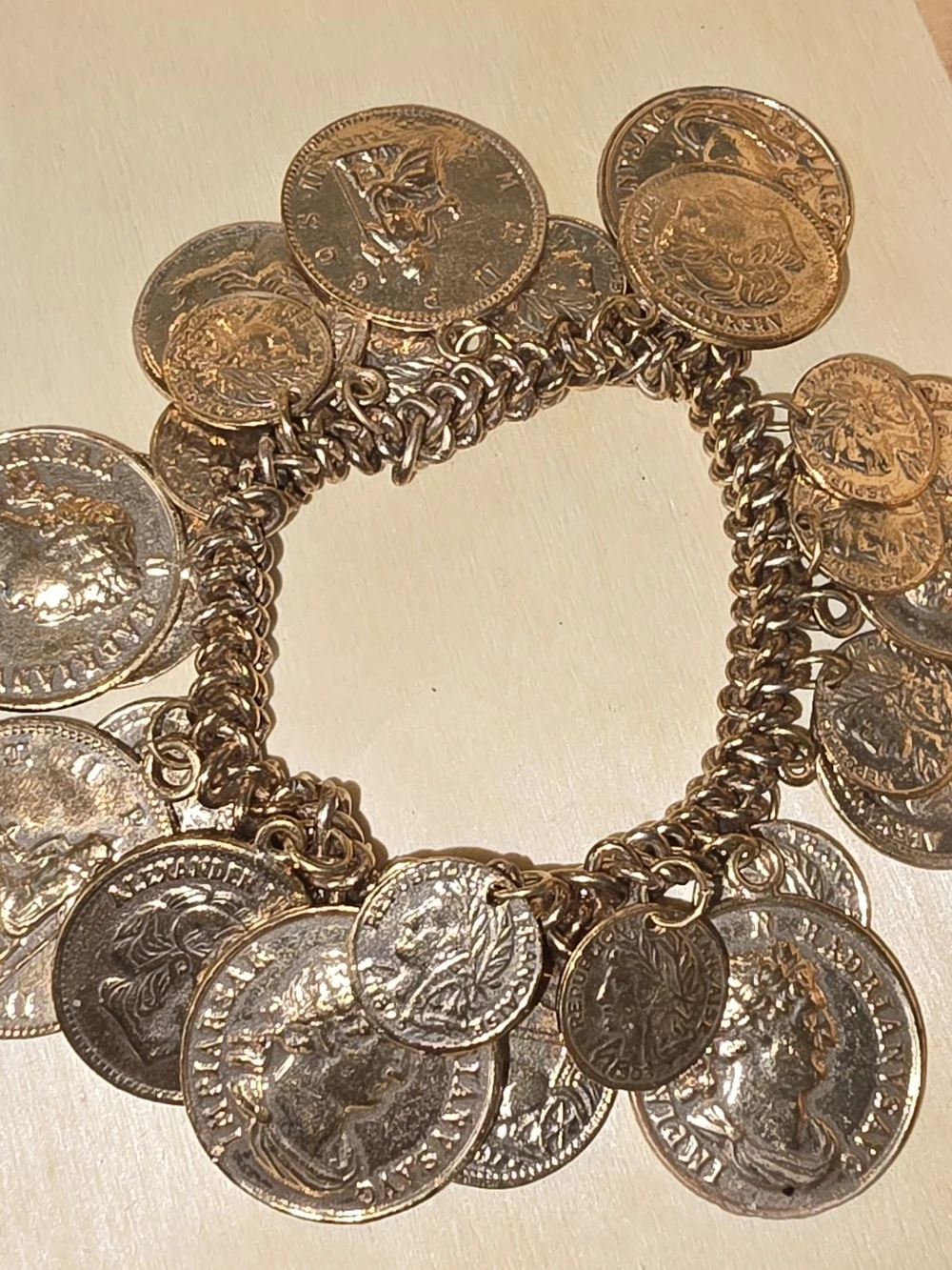 Gold Coin Charm Bracelet - Women Jewelry